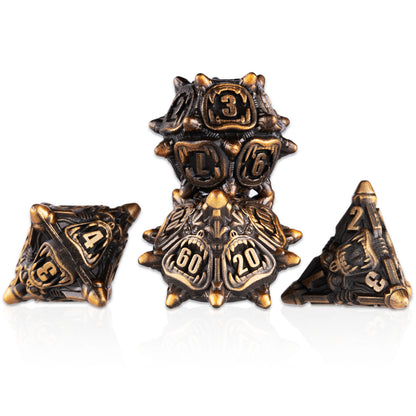 Warcraft Series Polyhedral Dice Set (7pieces)(Ancient Gold)