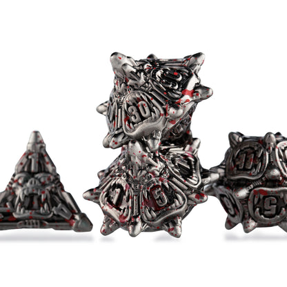 DND dice Warcraft Series Polyhedral Dice Set (7 pieces)(Ancient Nickel bloodstain )