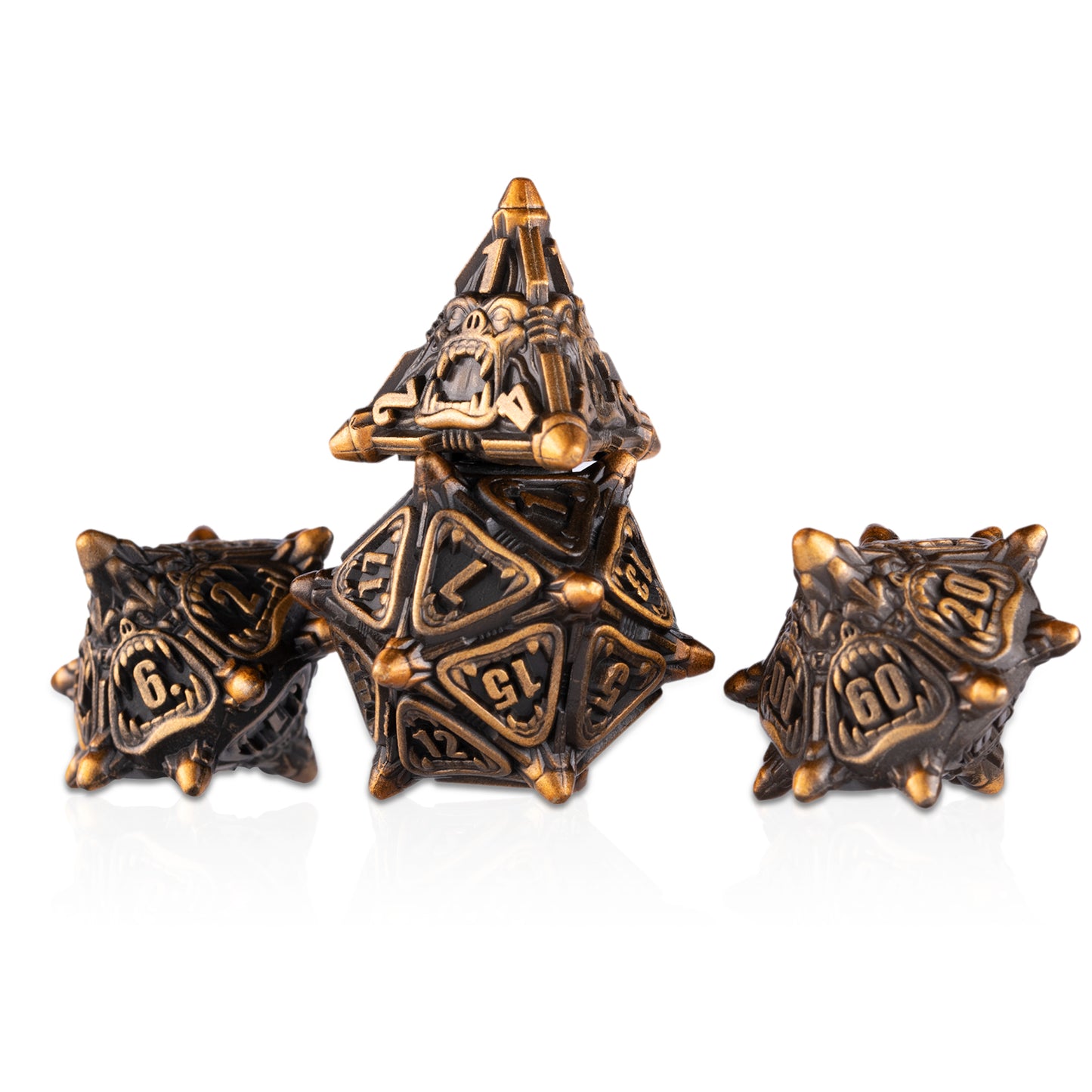 Warcraft Series Polyhedral Dice Set (7pieces)(Ancient Gold)