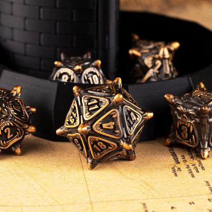 Warcraft Series Polyhedral Dice Set (7pieces)(Ancient Gold)