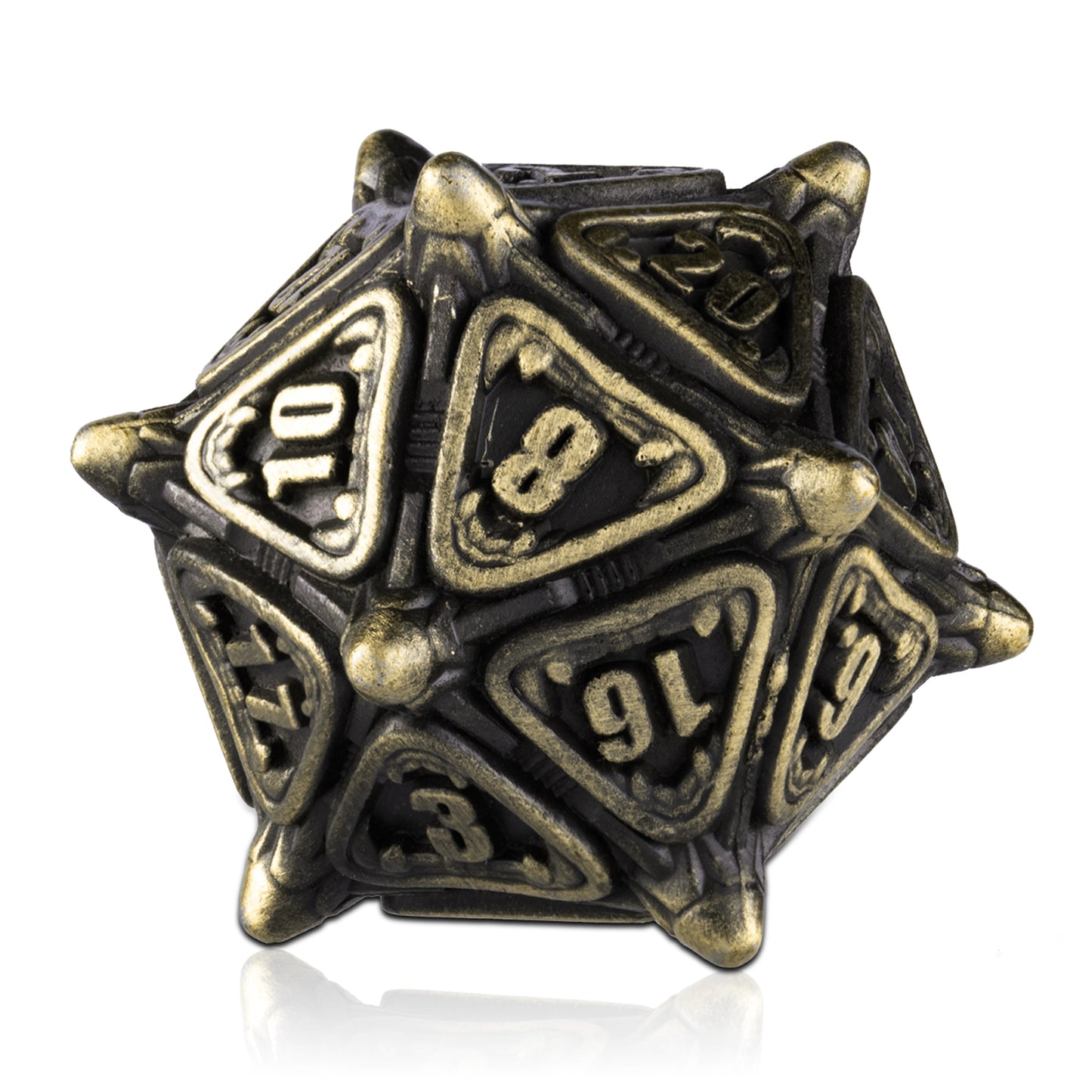 DND rpg dice Warcraft Series Polyhedral Dice Set (7 pieces)(Ancient bronze)